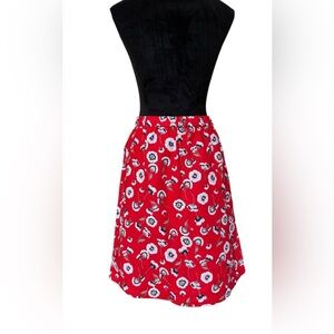 J. Crew Floral linen blend Red Women's Skirt Size Small​